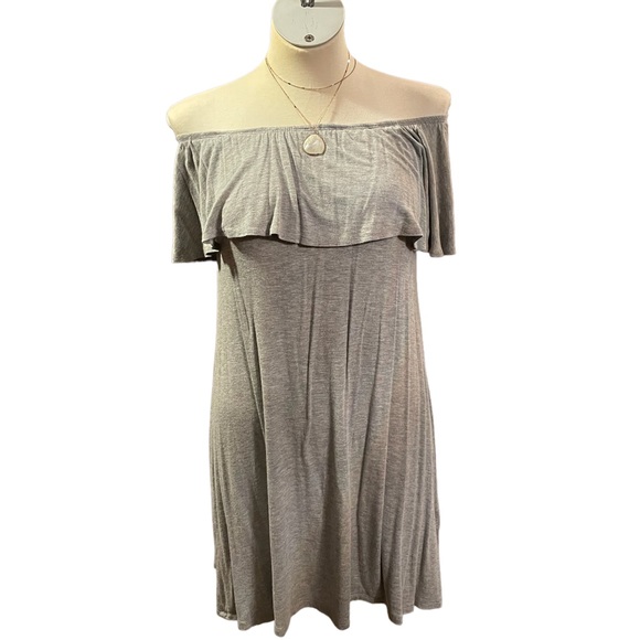 Poof! Womens Grey Dress Size Medium - Picture 2 of 4